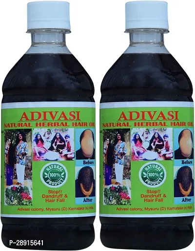 Classic Adivasi Neelambari Hair Care | Hair Regrowth Hair Oil - Ayurvedic Hair Oil - Neelambari Hair Oil Hair Oil 1000 Ml Pack Of 2