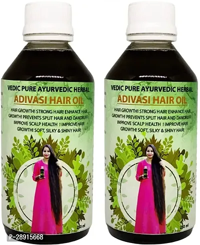 Classic Adivasi Vedic Pure Ayurvedic Herbal Hair Oil 500 Ml Pack Of 2-thumb0