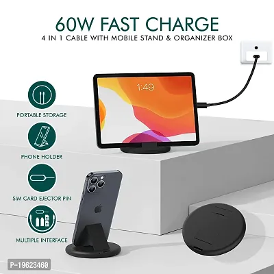 All-in-One Quick Charging Data Cable Storage Kit and Hidden Holder, All usb cable kit Universal Smart Adapter Card Storage Box, Compatible with All Android  iphone Devices(Multicolor)-thumb5