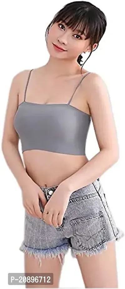 Stylish Grey Cotton Solid Bras For Women Pack Of Single-thumb0