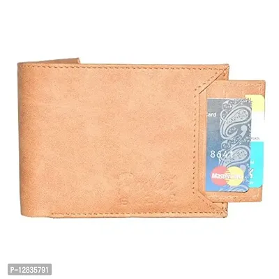 pocket bazar men's wallet beige color Artificial leather