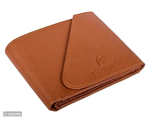 pocket bazar Men's Wallet Tan Color Leather Wallet for Men multicard Slots 1 Coin Pocket Hidden Compartment-New