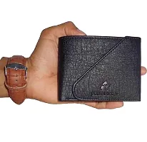 pocket bazar Men Casual Black Artificial Leather Wallet (5 Card Slots)-thumb2