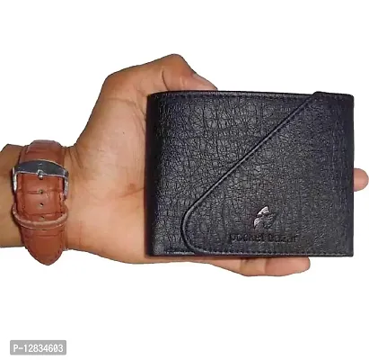 pocket bazar Men Casual Black Artificial Leather Wallet (5 Card Slots)-thumb3