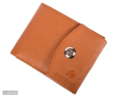 Pocket Bazar Men Casual Artificial Leather Wallet (Tan)-thumb4