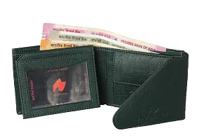 pocket bazar Men's Wallet Green Artificial Leather Wallet (5 Card Slots)-thumb1