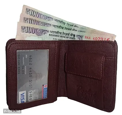 Pocket bazar Leather Wallet Men || Leather Wallet for Boys || Card Holder || 6 Card Slots || Purses || Money Wallet || Multicolor (Brown-02)-thumb4