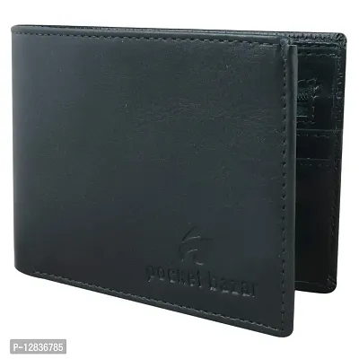 pocket bazar Men's Wallet Green Artificial Leather Wallet Multi Card Slots (10 Card Slots)-thumb0