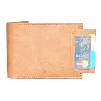 pocket bazar men's wallet beige color Artificial leather-thumb3