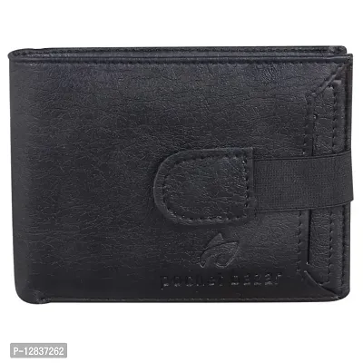 pocket bazar Men Purses || Casual || Artificial || Leather Wallet || 7 Card Slots || Wallet for Men (Black-03)-thumb0