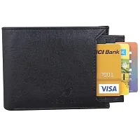 pocket bazar Men's Wallet Black Artificial Leather Wallet ATM (7 Card Slots)-thumb3