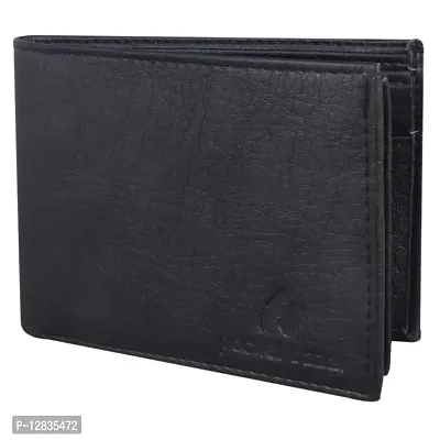 Pocket Bazar Men Casual Artificial Leather Wallet (Black)-thumb0