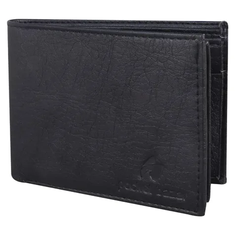 Pocket Bazar Men Casual Artificial Leather Wallet (Black)