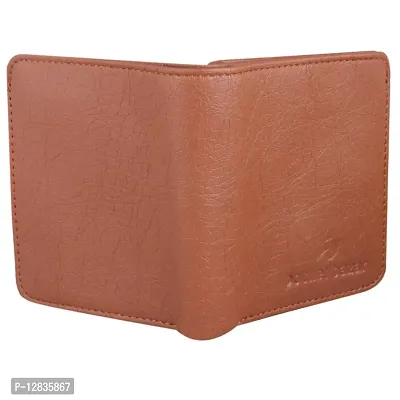 Pocket Bazar Men Casual Artificial Leather Wallet (Tan)-thumb4