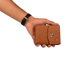 Pocket Bazar Men Casual Artificial Leather Wallet (Tan)-thumb4