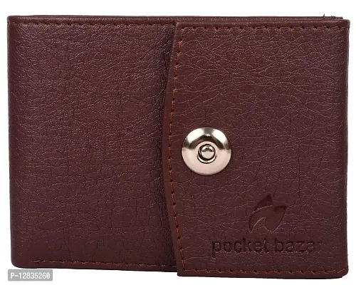 Pocket Bazar Men Casual Artificial Leather Wallet (Brown)