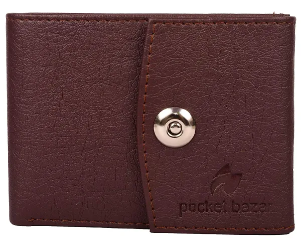 Pocket Bazar Men Casual Artificial Leather Wallet (Brown)