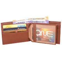 Pocket Bazar Men Casual Artificial Leather Wallet (Tan)-thumb3