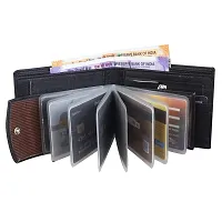 Pocket Bazar Men Casual Artificial Leather Wallet (Black)-thumb2