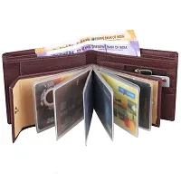 Pocket Bazar Men Casual Artificial Leather Wallet (Brown)-thumb1