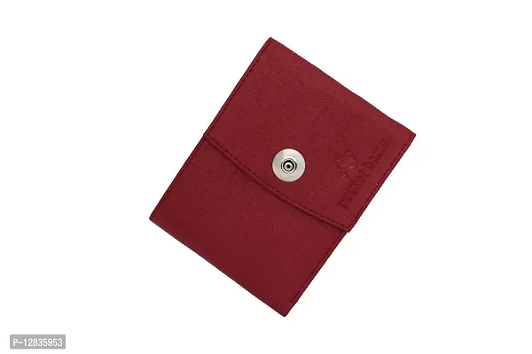 Pocket Bazar Men Casual Leather Genuine PU Wallet (Maroon)-thumb0