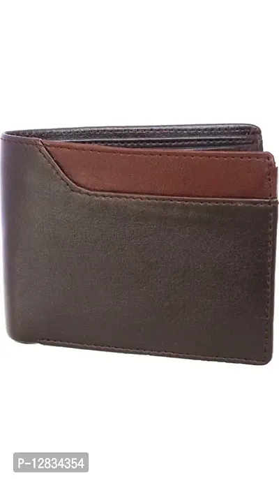 Pocket Bazar Men Casual Leather Wallet (Brown)