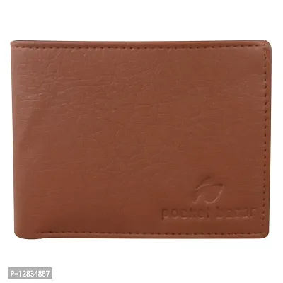 pocket bazar Men's Wallet Tan Artificial Leather Wallet (10 Card Slots)-thumb0