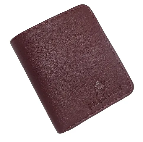 Pocket bazar Leather Wallet Men || Leather Wallet for Boys || Card Holder || Card Slots || Purses || Money Wallet || (Brown-02)