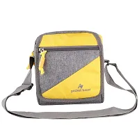 pocket bazar Sling Cross Body Travel Office Business Messenger One Side Shoulder Bag for Men Women (Yellow)-thumb3