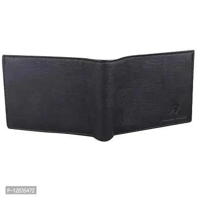 Pocket Bazar Men Casual Artificial Leather Wallet (Black)-thumb3