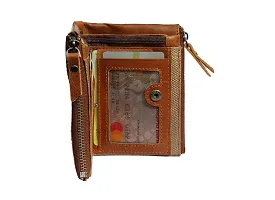 Pocket Bazar Men Casual Artificial Leather Wallet (Tan)-thumb2