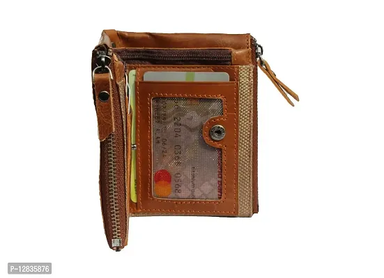 Pocket Bazar Men Casual Artificial Leather Wallet (Tan)-thumb3