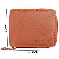 pocket bazar Men's Wallet Multi-Color Color Artificial Leather Wallet Multi Card Slot (3 Card Slot) (Tan)-thumb1