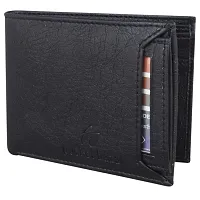 Pocket Bazar Men Purses || Casual || Artificial || Leather Wallet || 7 Card Slots || Wallet for Men (Black-01)-thumb1