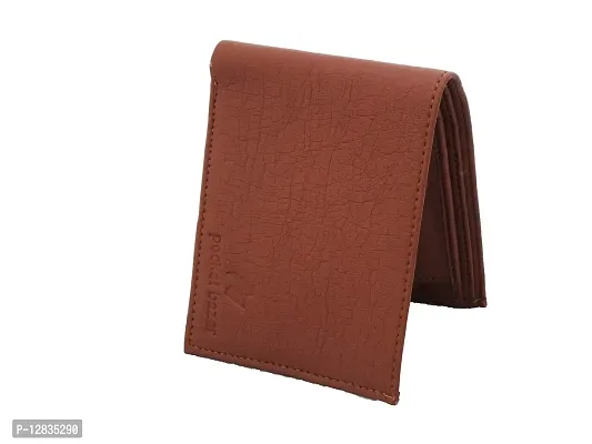 pocket bazar Men's wallet Tan color Artificial leather