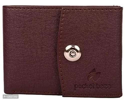 pocket bazar Leather Wallet Men || Leather Wallet for Boys || Card Holder || 6 Card Slots || Purses || Money Wallet || Multicolor (Brown-01)-thumb2