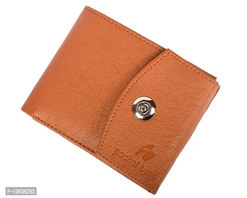 Pocket Bazar Men Casual Artificial Leather Wallet (Tan)-thumb4