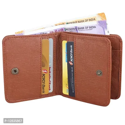 Pocket Bazar Men Casual Artificial Leather Wallet (Tan)-thumb3