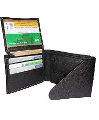 pocket bazar Men Casual Black Artificial Leather Wallet (5 Card Slots)-thumb3