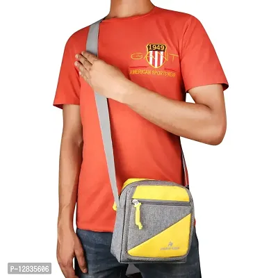 pocket bazar Sling Cross Body Travel Office Business Messenger One Side Shoulder Bag for Men Women (Yellow)-thumb3