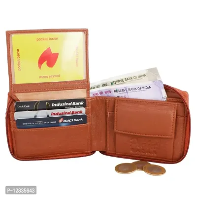 pocket bazar Men's Wallet Multi-Color Color Artificial Leather Wallet Multi Card Slot (3 Card Slot) (Tan)-thumb5