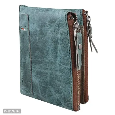 Pocket Bazar Men Casual Artificial Leather Wallet (Green)-thumb0