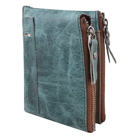 Pocket Bazar Men Casual Artificial Leather Wallet (Green)