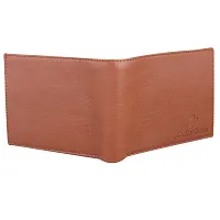 Pocket Bazar Men Casual Artificial Leather Wallet (Tan)-thumb2