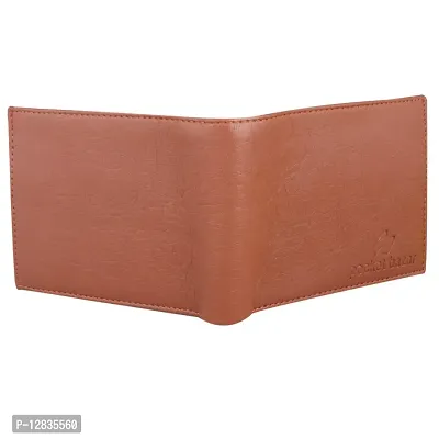 Pocket Bazar Men Casual Artificial Leather Wallet (Tan)-thumb3