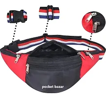 Pocket Bazar Waist  Chest Bag (Black  Red) Sporty Look-thumb1