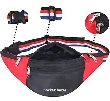 Pocket Bazar Waist  Chest Bag (Black  Red) Sporty Look-thumb2