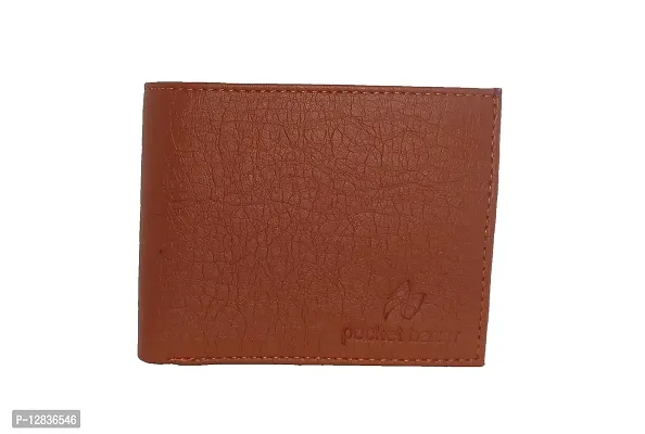 Pocket Bazar Men's wallet || Tan color || Leather Wallet for Men || multicard slots || 1 Coin Pocket || Hidden Compartment-thumb4