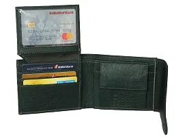 pocket bazar Men's Wallet Green Artificial Leather Wallet (5 Card Slots)-thumb3