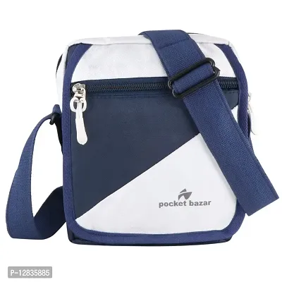 pocket bazar Sling Cross Body Travel Office Business Messenger One Side Shoulder Bag for Men Women (Grey)-thumb0